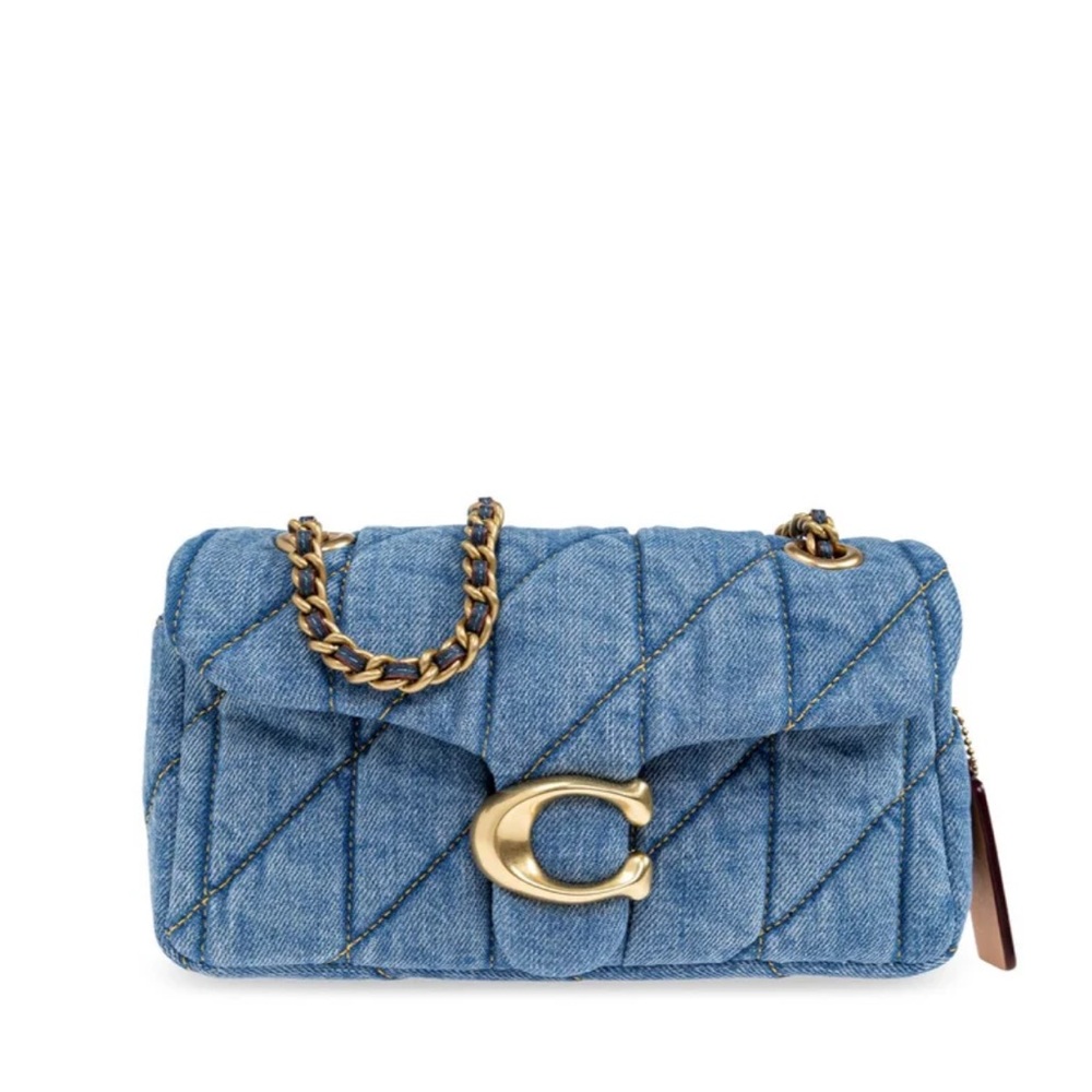 Authentic Coach Quilted Denim Tabby Shoulder Bag 20